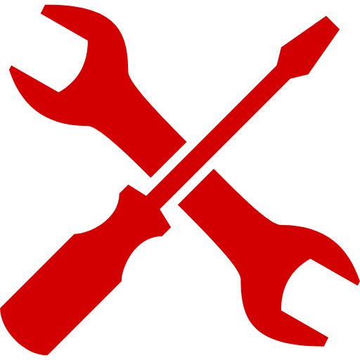 a screwdriver and wrench symbol